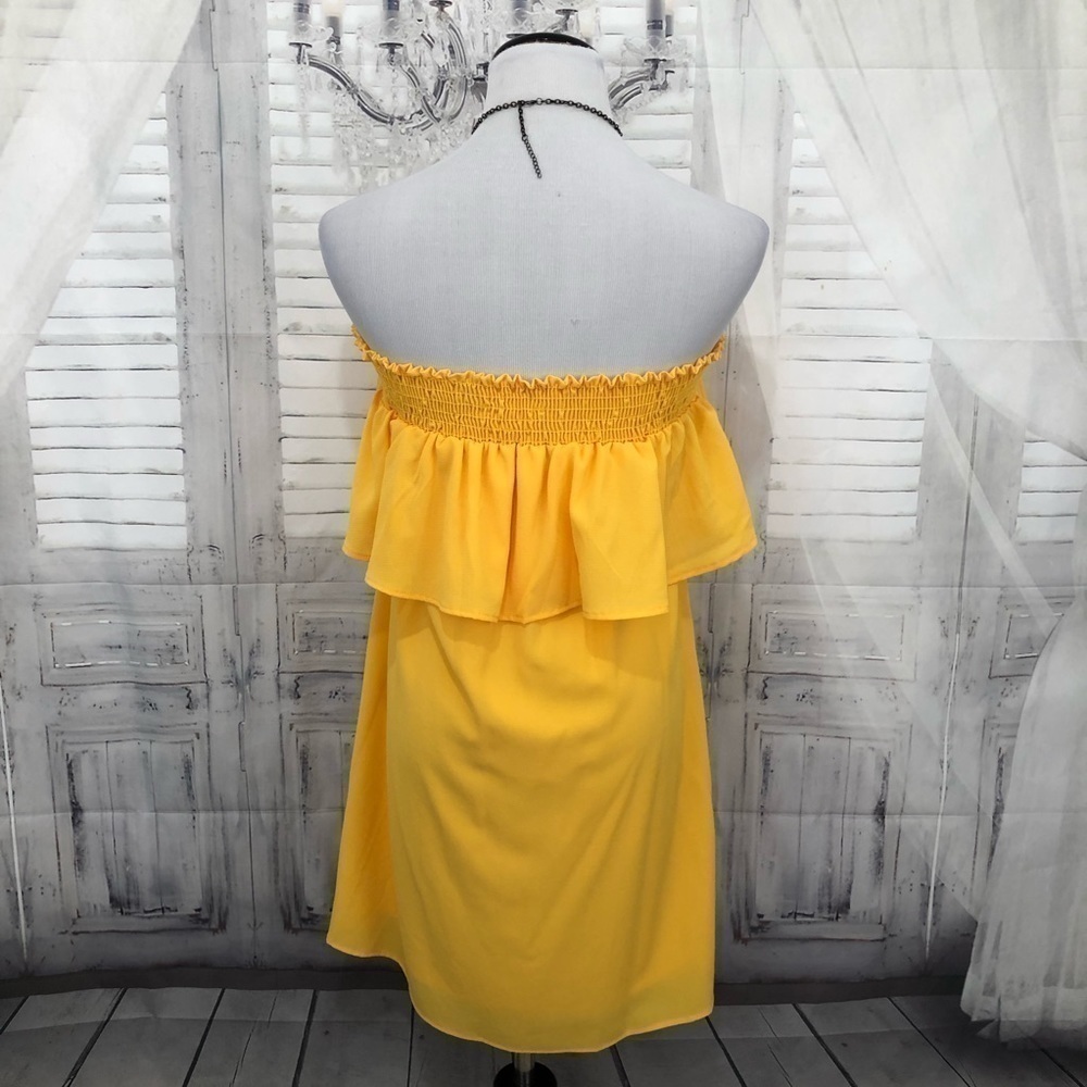 Altard State Medium Solid Yellow Strapless Tube S… - image 6